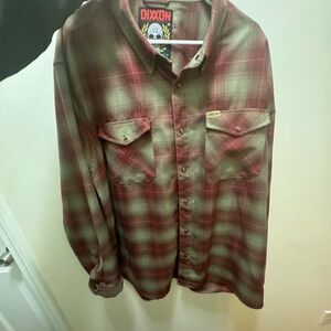 DIXXON Red and Green Plaid Men's flannel The Juarez !!!